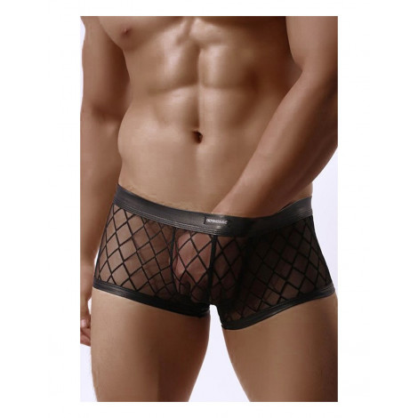 Boxer noir transparent|Lingerie et Vêtement Homme|NatureCoquine