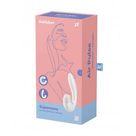 Double stimulateur Supernova blanc - Satisfyer|Vibromasseur|NatureCoquine