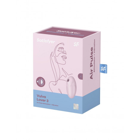 Double stimulateur Vulva lover 3 Rose - Satisfyer|Stimulateur Clitoridien|NatureCoquine