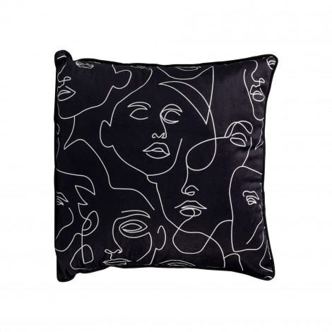 Coussin visages noir Kare Design|Coussins|Kare