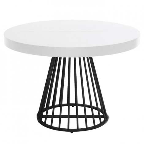 Table de Repas Extensible "Virginia" 110-260cm Blanc|Table|Paris Prix