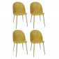 Lot de 4 Chaises Scandinave "Bergen" 81cm Moutarde|Chaise|Paris Prix