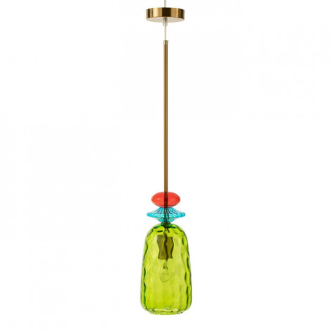 Lampe Suspension en Verre "Laurence" 160cm Vert|Suspensions|Paris Prix