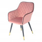 Chaise Déco en Velours "Amino" 86cm Rose & Noir|Chaise|Paris Prix