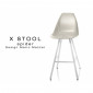 Tabouret de cuisine X-STOOL Spider 65 - piétement peint blanc assise coque - Lot de 2 pièces.|Tabouret|100chaises