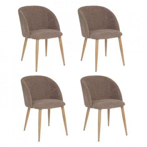 Lot de 4 Chaises Design "Celeste" 80cm Taupe|Chaise|Paris Prix