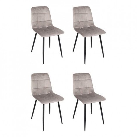 Lot de 4 Chaises "Mateo" 88cm Taupe|Chaise|Paris Prix