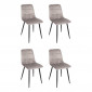 Lot de 4 Chaises "Mateo" 88cm Taupe|Chaise|Paris Prix