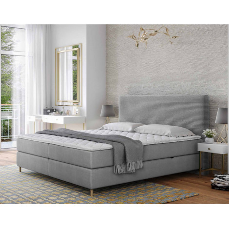 Rafaela - lit boxspring - 160x200 - coffres et surmatelas inclus - en velours|Lit Adulte|BestMobilier