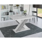 Tosca - table à manger extensible - blanc et effet béton - 4 à 6 personnes|Table|BestMobilier