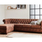 Winston - Canapé d’angle Chesterfield - 4 places - style industriel - gauche|Canape|BestMobilier