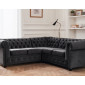 William - canapé Chesterfield d'angle réversible - 5 places - en velours|Canape|BestMobilier