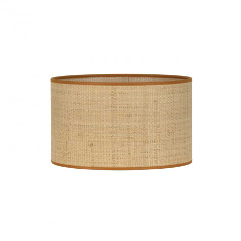 Abat-jour raphia cylindrique et ruban caramel|Abat Jour|Lampe Avenue