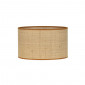 Abat-jour raphia cylindrique et ruban caramel|Abat Jour|Lampe Avenue