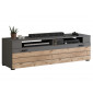 Wexford - meuble tv - gris et bois - 140 cm|Meuble TV|BestMobilier