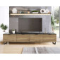 Olympie - meuble TV - bois et noir - 200 cm|Meuble TV|BestMobilier