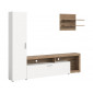 Bromley - ensemble meuble tv - bois et blanc - 218 cm|Meuble TV|BestMobilier