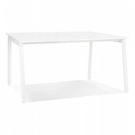 Bureau Bench Double "Rosendo" 160cm Blanc|Bureau|Paris Prix