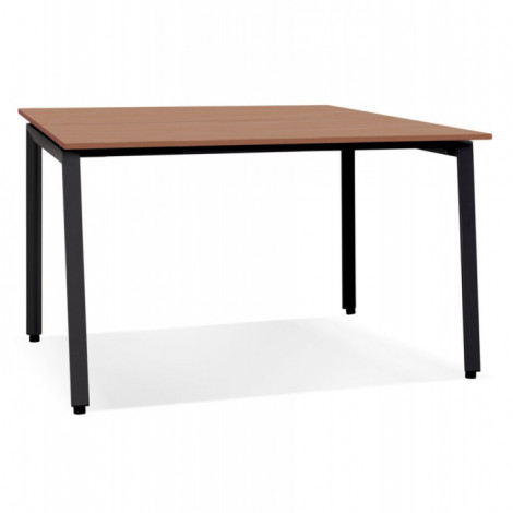 Bureau Bench Double "Rosendo" 140cm Noir & Noyer|Bureau|Paris Prix