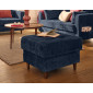 Anna - pouf en velours texturé - pieds en bois|Banquettes / Bancs / Poufs|BestMobilier