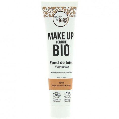 Born to bio - Fond de teint bio - N°3 Beige rosé|Teint|FolieCosmectic