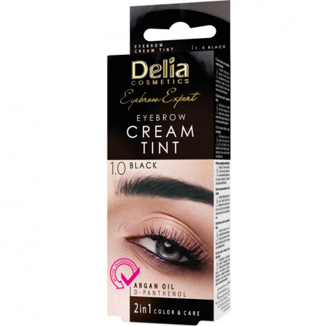 Delia cosmetics - Crème colorante sourcils 1.0 Noir - 15ml+15ml|Sourcils|FolieCosmectic