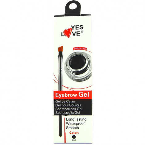 Yes Love - Gel pour sourcils Noir avec pinceau - 3,3g|Sourcils|FolieCosmectic