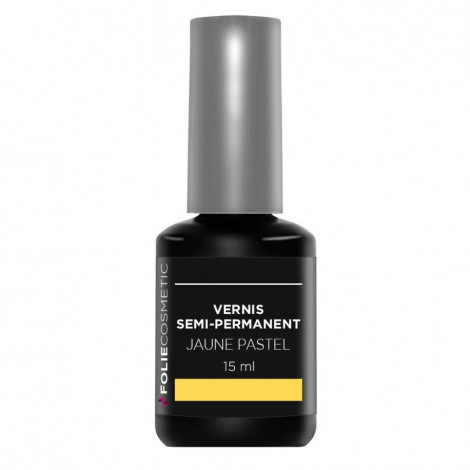 Folie Cosmetic - Vernis Semi-permanent Jaune Pastel - 15ml|Ongles|FolieCosmectic