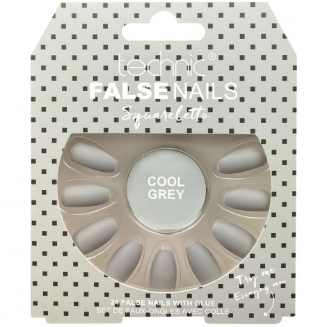 technic - Faux ongles Squareletto Cool Grey|Ongles|FolieCosmectic