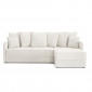 Canapé d'angle LUKA convertible tissu bouclette blanc 4 places|Canape|Baita Home