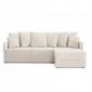 Canapé d'angle LUKA convertible velours beige 4 places|Canape|Baita Home