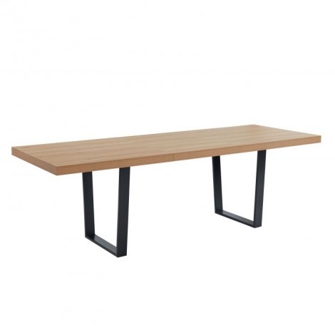 Table extensible FELIX effet chêne et métal noir 180 à 240cm|Table|Baita Home