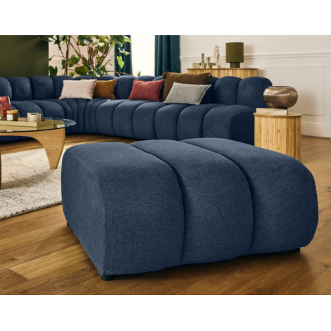 Debbie - pouf en tissu texturé|Banquettes / Bancs / Poufs|BestMobilier