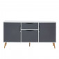 Buffet AVA blanc et gris anthracite 150cm|Buffet|Baita Home