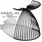 Tabouret design ANGEL-42, structure en fil d'acier, finition chromé brillant ou peint pour extérieur.|Tabouret|100chaises