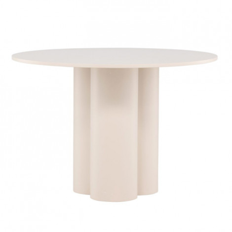 Table à Manger Ronde "Olivia" 110cm Beige|Table|Paris Prix