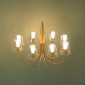 Grand lustre baroque doré 8 bras verre transparent - Cerenova|Suspensions|Kosilum