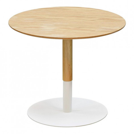 Table Basse Design "Rhoda" 48cm Naturel & Blanc|Table Basse|Paris Prix