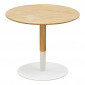 Table Basse Design "Rhoda" 48cm Naturel & Blanc|Table Basse|Paris Prix