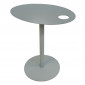 Table d'Appoint Ovale en Métal "Melisa" 45cm Gris|Table Basse|Paris Prix