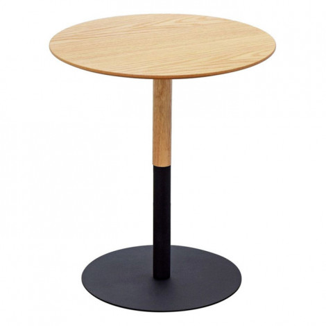 Table d'Appoint Design "Rhoda" 40cm Naturel & Noir|Table Basse|Paris Prix