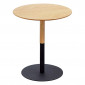 Table d'Appoint Design "Rhoda" 40cm Naturel & Noir|Table Basse|Paris Prix