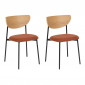 Lot de 2 Chaises Design "Jaisa" 81cm Ambre|Chaise|Paris Prix