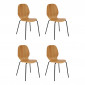 Lot de 4 Chaises en Bois "Ouro" 82cm Naturel|Chaise|Paris Prix