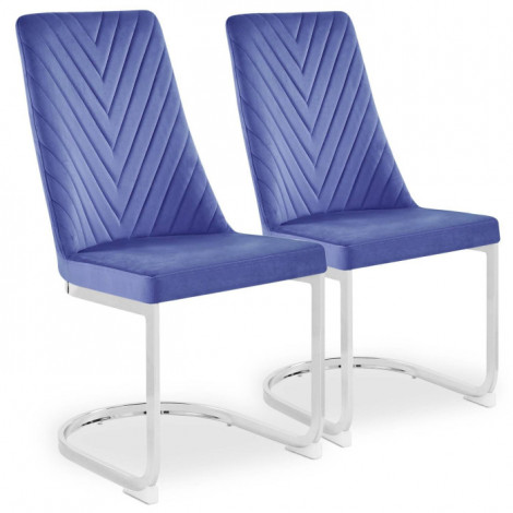 Lot de 2 Chaises Design "Darling" 95cm Bleu|Chaise|Paris Prix