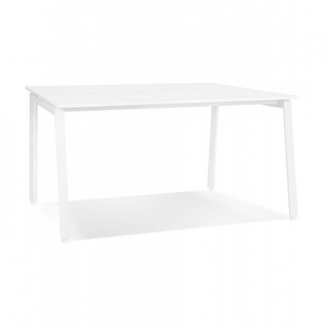 Bureau Bench Double "Rosendo" 140cm Blanc|Bureau|Paris Prix