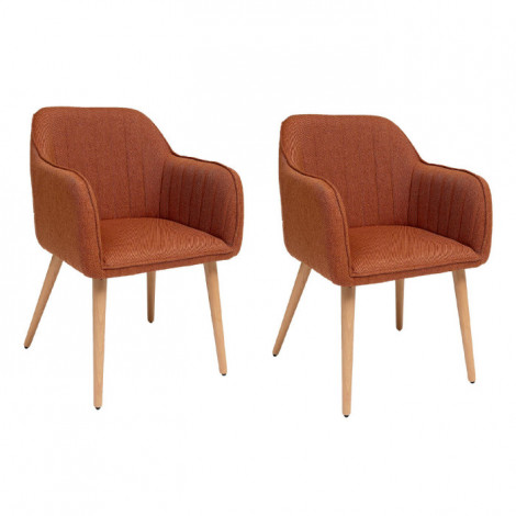 Lot de 2 Fauteuils de Table "Visoca" 83cm Ambre|Chaise|Paris Prix