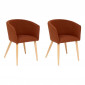 Lot de 2 Fauteuils à Dîner "Marlo" 76cm Ambre|Chaise|Paris Prix