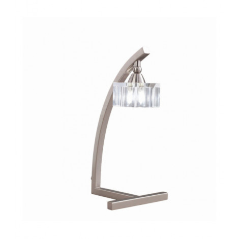 Lampe de table Cuadrax Nickel satiné|Lampes à poser|Luminaire Center