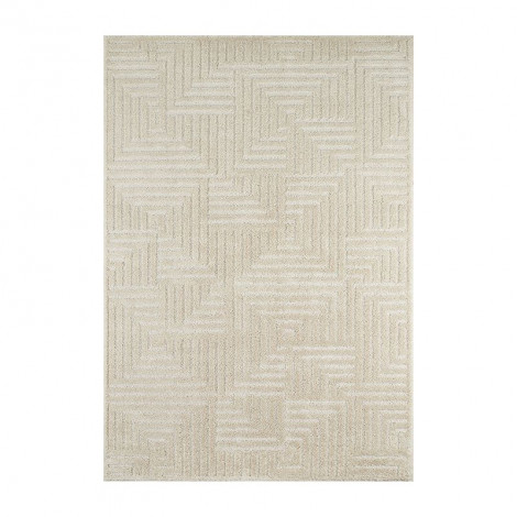 Tapis Ella crème motif labyrinthe 200x290 cm|Tapis|Baita Home